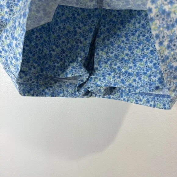 Vintage Y2K 90s St. John's Bay Skirt Skort 8 A-line Ditsy Floral Blue Stretch - Picture 3 of 7